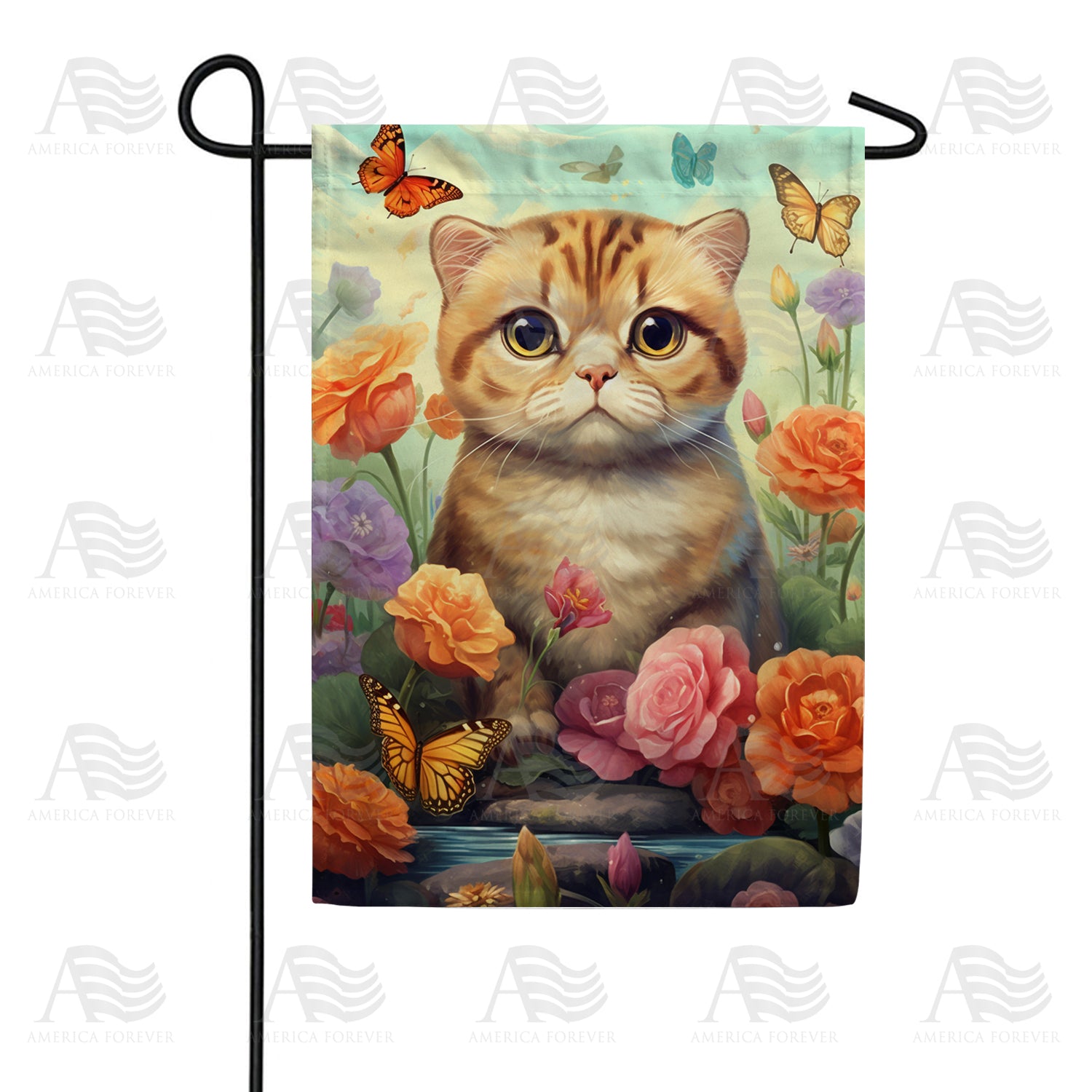 Pouty Kitten Double Sided Garden Flag