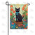 Poised Black Cat Double Sided Garden Flag