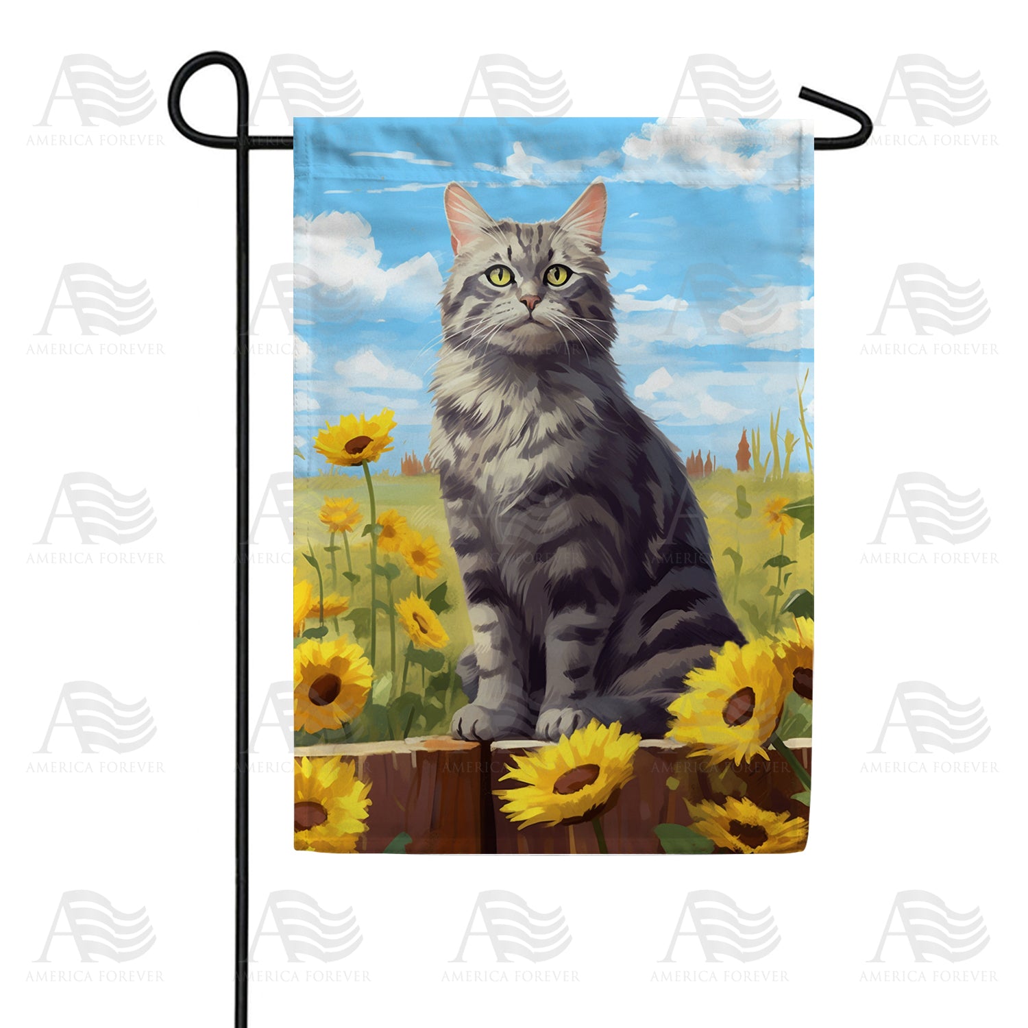 Country Cat Double Sided Garden Flag