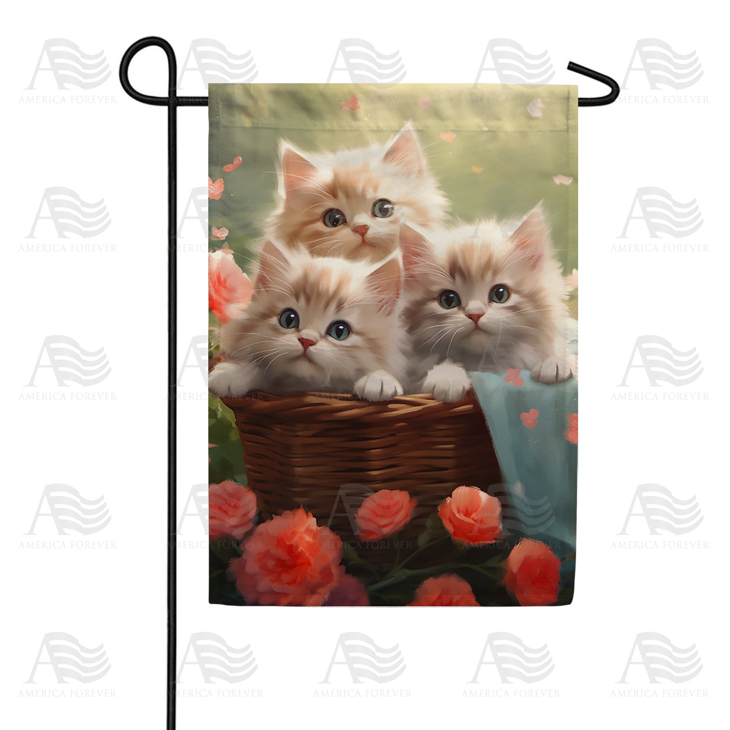 Basketful Of Cuteness Double Sided Garden Flag