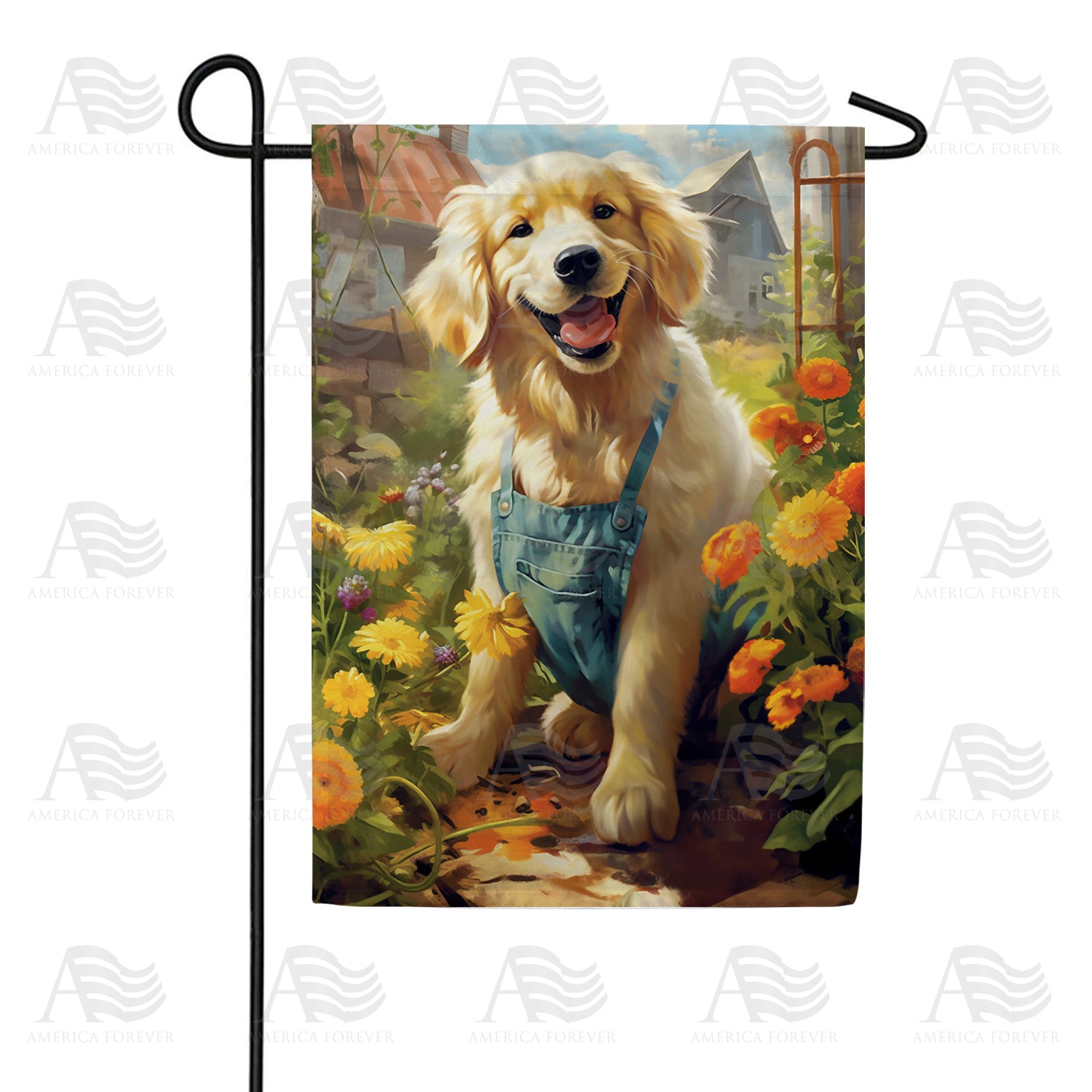 Farmer Retriever Double Sided Garden Flag