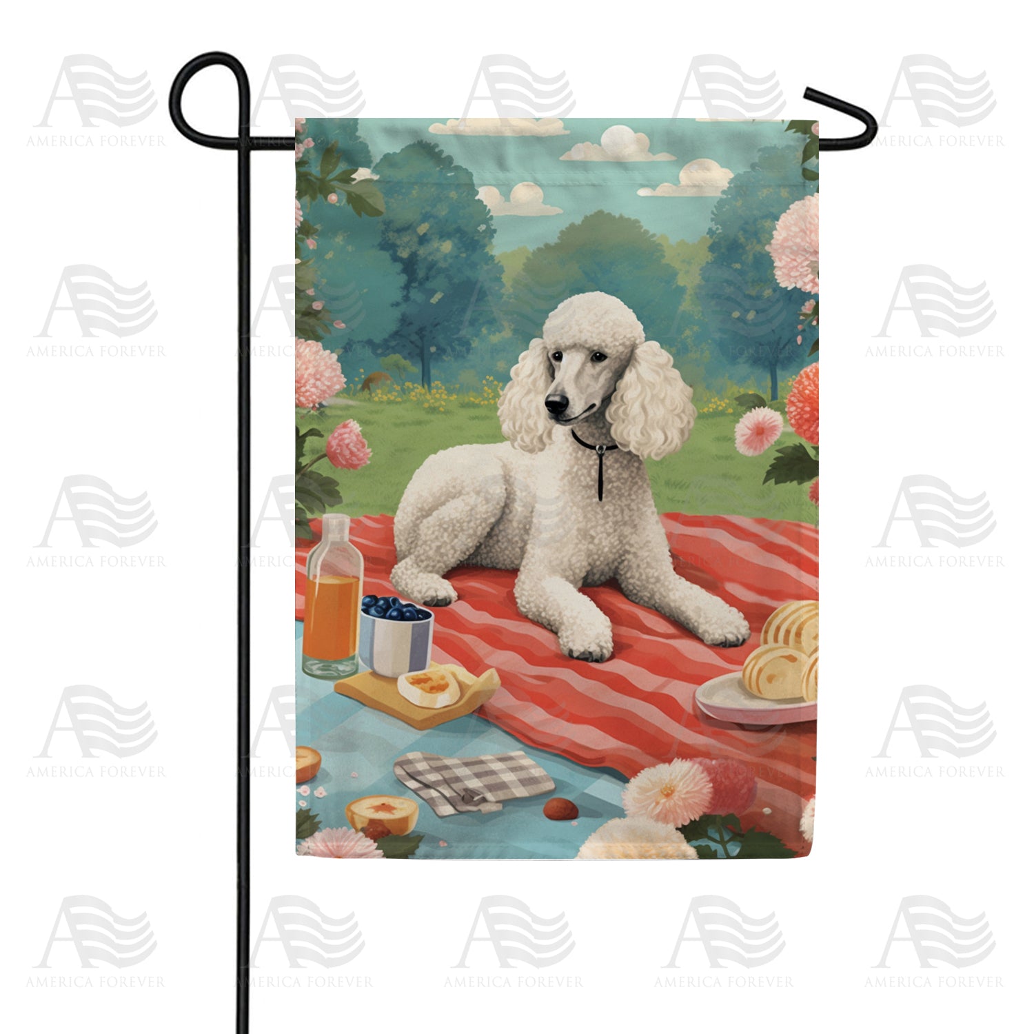 Standard Poodle Double Sided Garden Flag