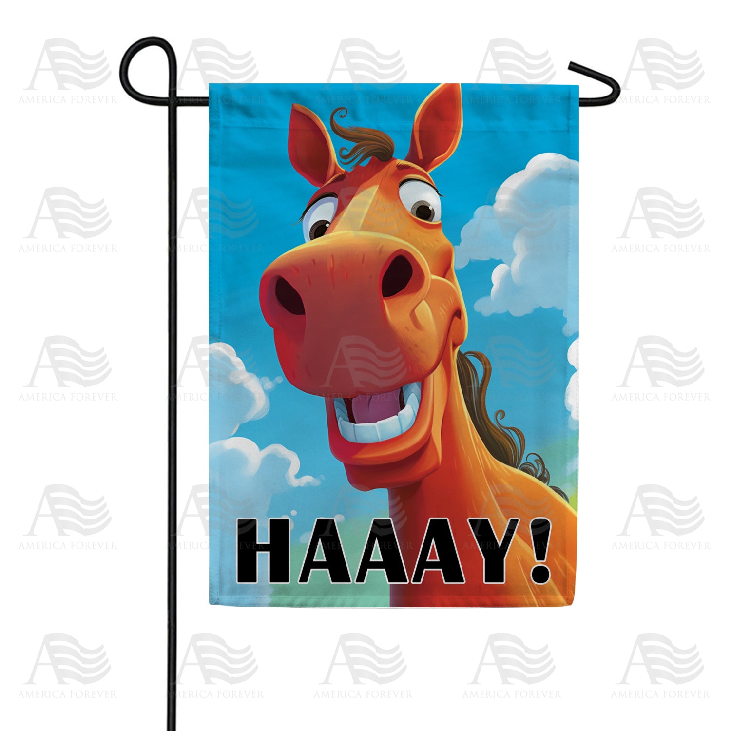 Straight From The Horse's Mouth Double Sided Garden Flag