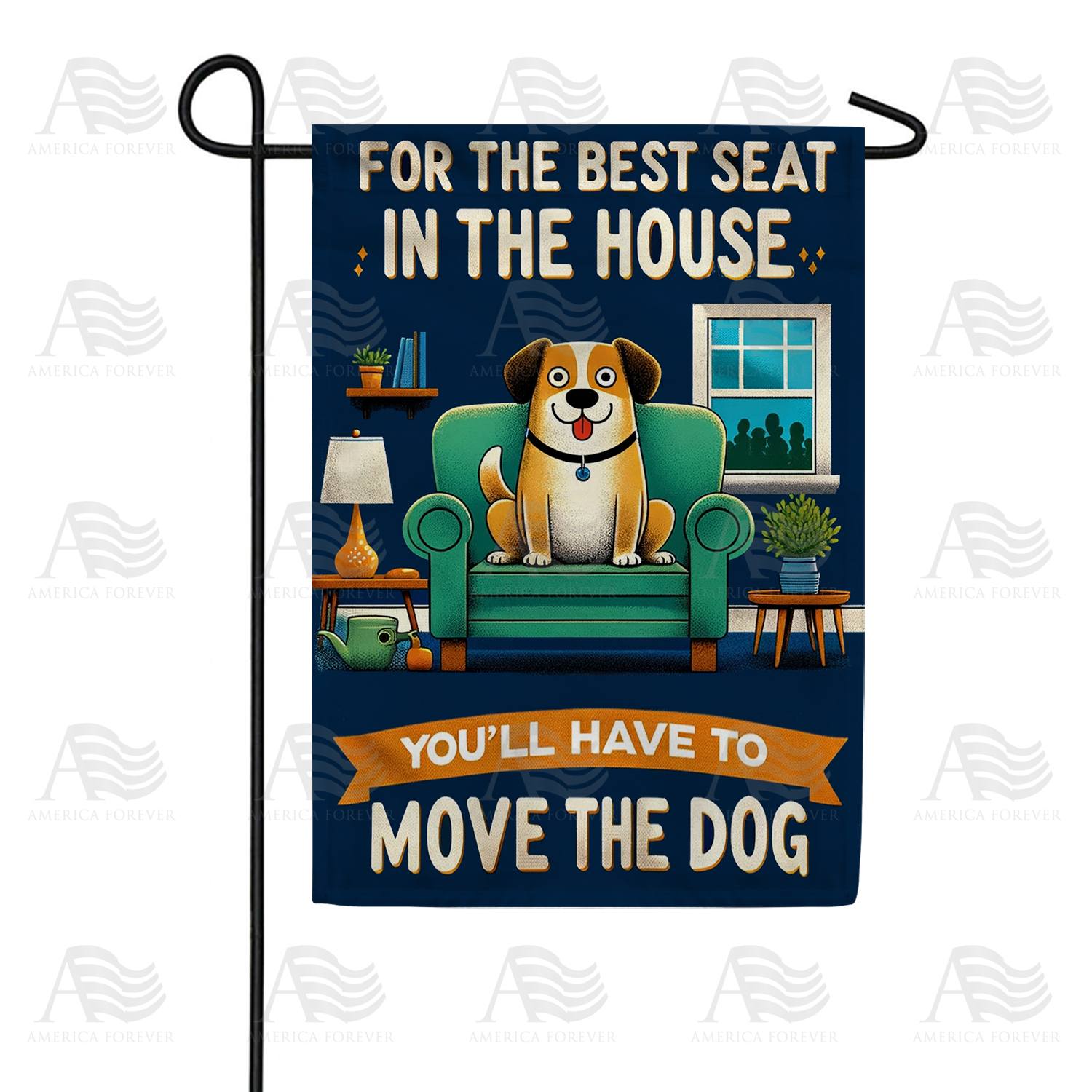 Best Seat Dog Humor Double Sided Garden Flag