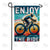 Retro Cyclist Sunset Ride Double Sided Garden Flag