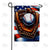 Patriotic Baseball Glove Double Sided Garden Flag