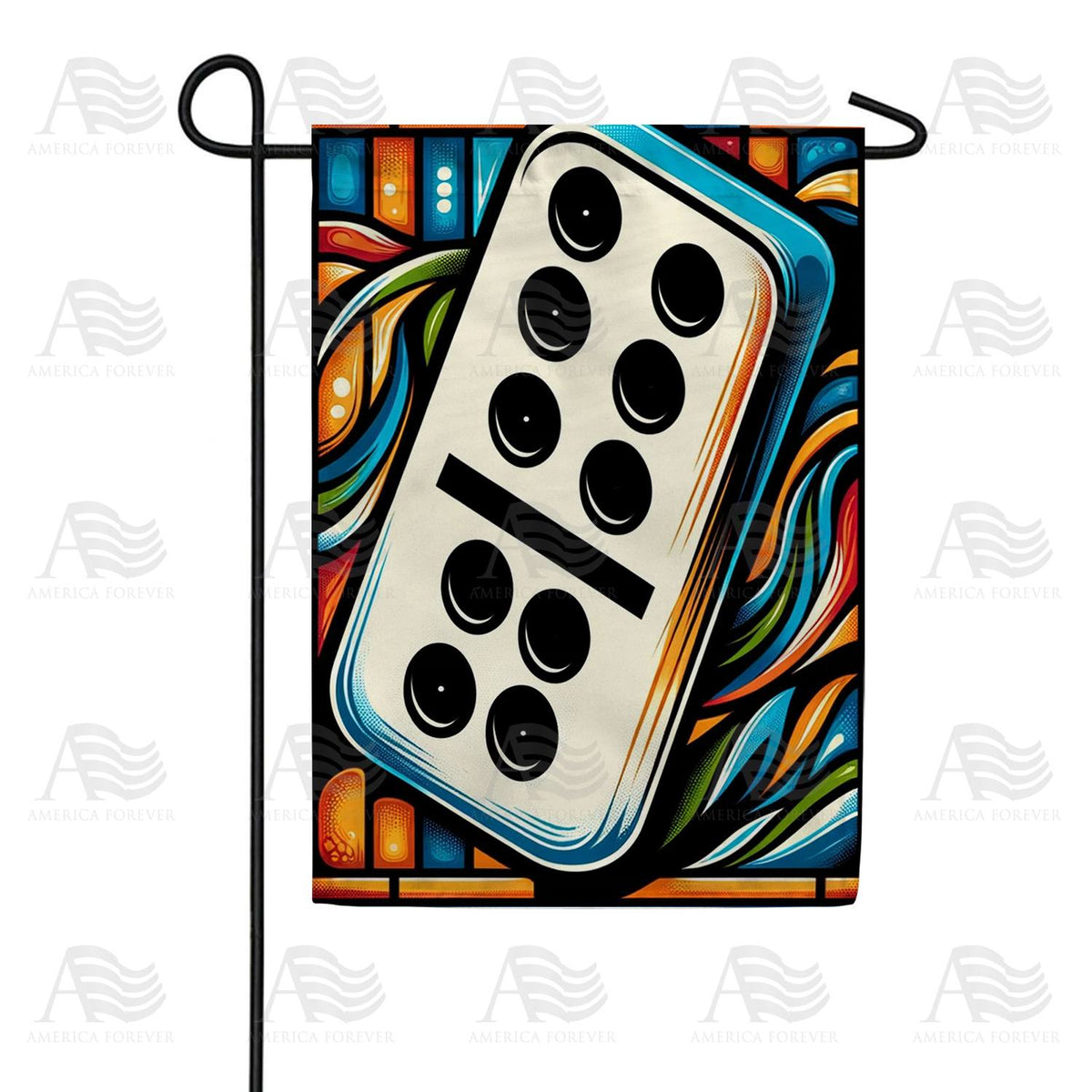 Colorful Domino Double Sided Garden Flag