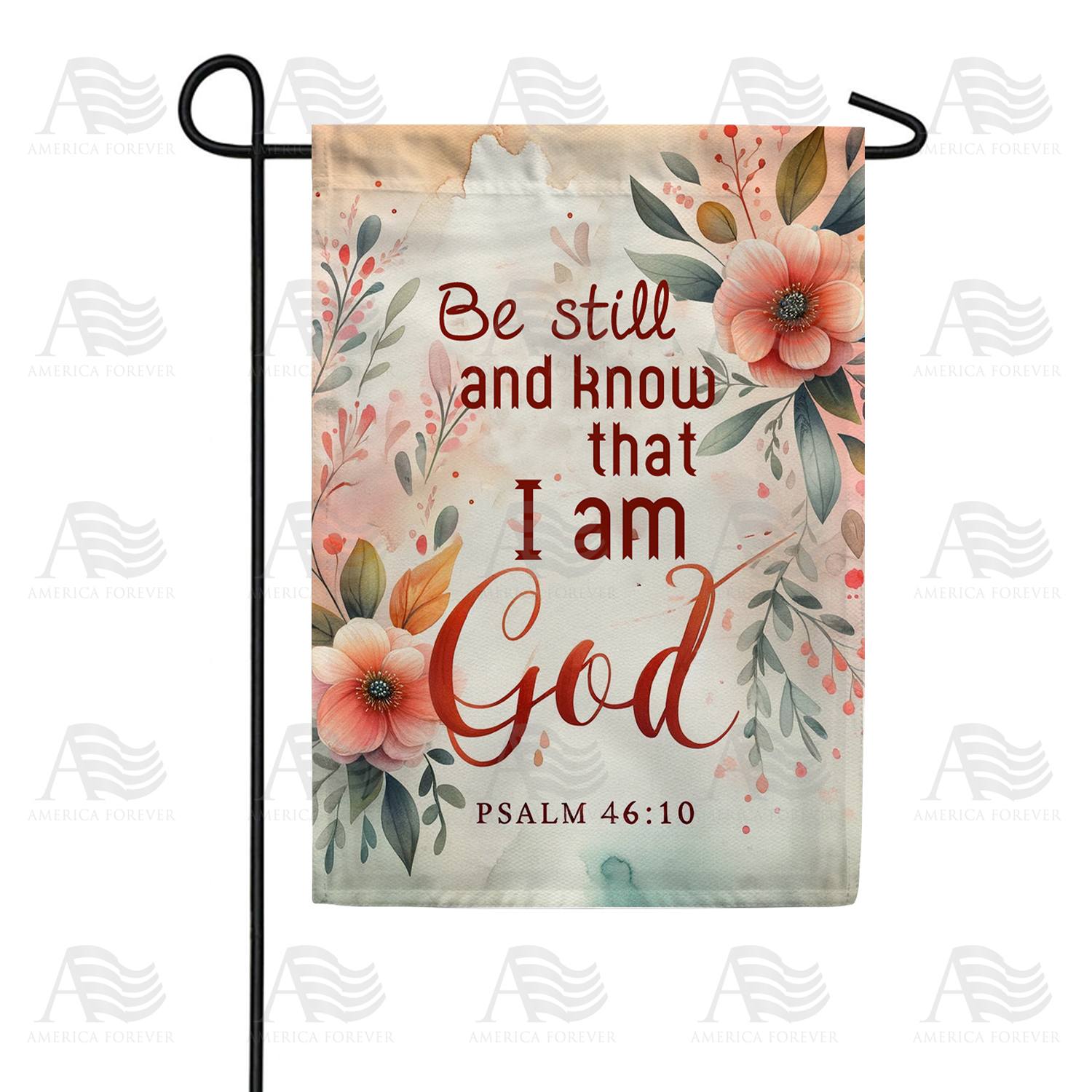 Floral Serenity Scripture Double Sided Garden Flag