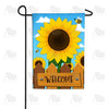Sunflower Welcome Double Sided Garden Flag old