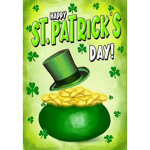 St. Patty's Pot O' Gold Double Sided Garden Flag