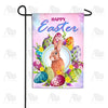 Egg-cellent Easter Wreath Bunny Double Sided Garden Flag