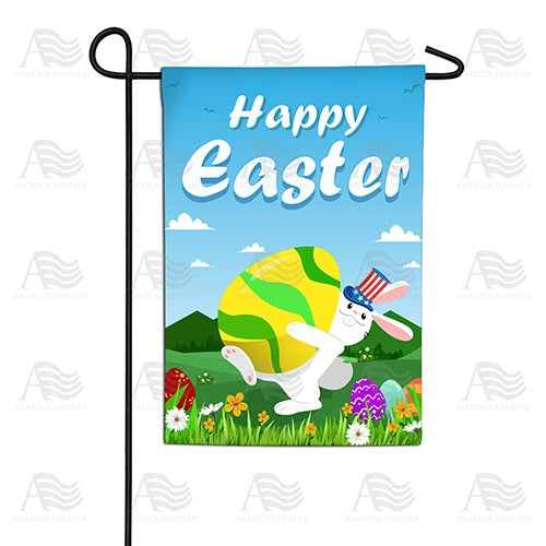 American Easter Bunny Double Sided Garden Flag