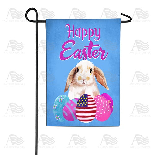Patriotic Easter Bunny Double Sided Garden Flag