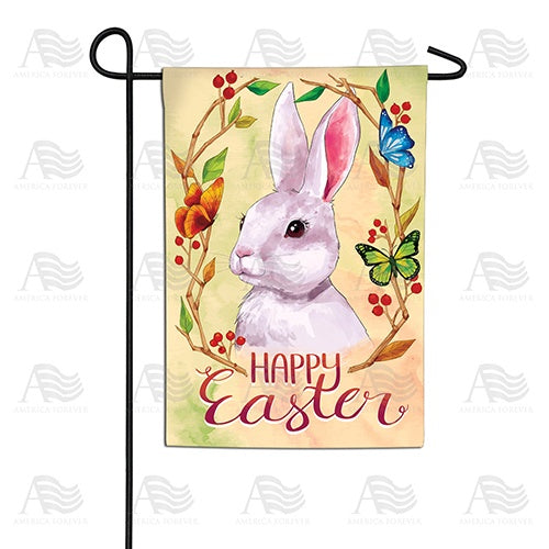 Watercolor Easter Bunny Double Sided Garden Flag