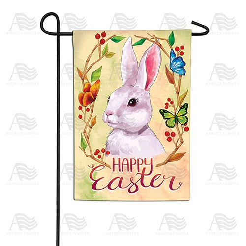 Watercolor Easter Bunny Double Sided Garden Flag