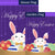 Happy Easter Cartoon Bunny Double Sided Flags Set (2 Pieces)