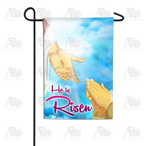 He Will Raise You Up Double Sided Garden Flag