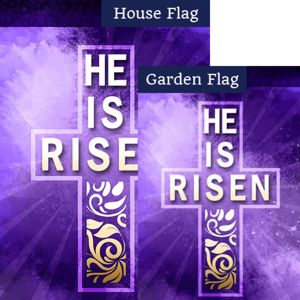 Truly He is Risen Double Sided Flags Set (2 Pieces)