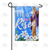 He is Risen Sky and Lilies Double Sided Garden Flag
