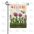 Welcome Spring Bees and Tulips Double Sided Garden Flag