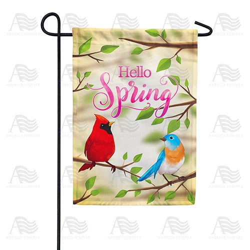 The Cardinal and the Bluebird Double Sided Garden Flag