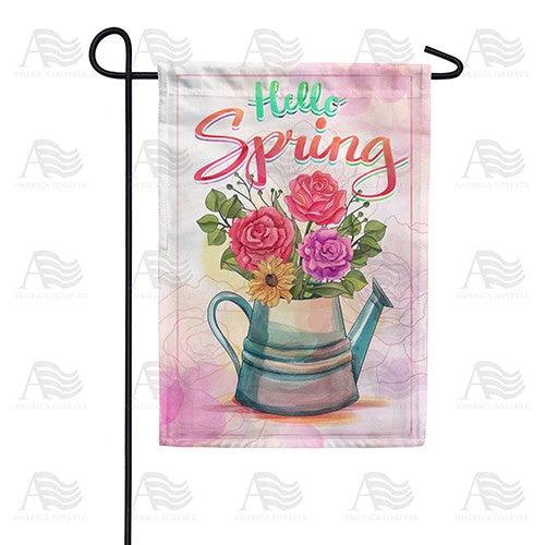 Watercolor Spring Flowers Double Sided Garden Flag