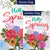 Hello Spring Watercolor Flowers Flags Set (2 Pieces)