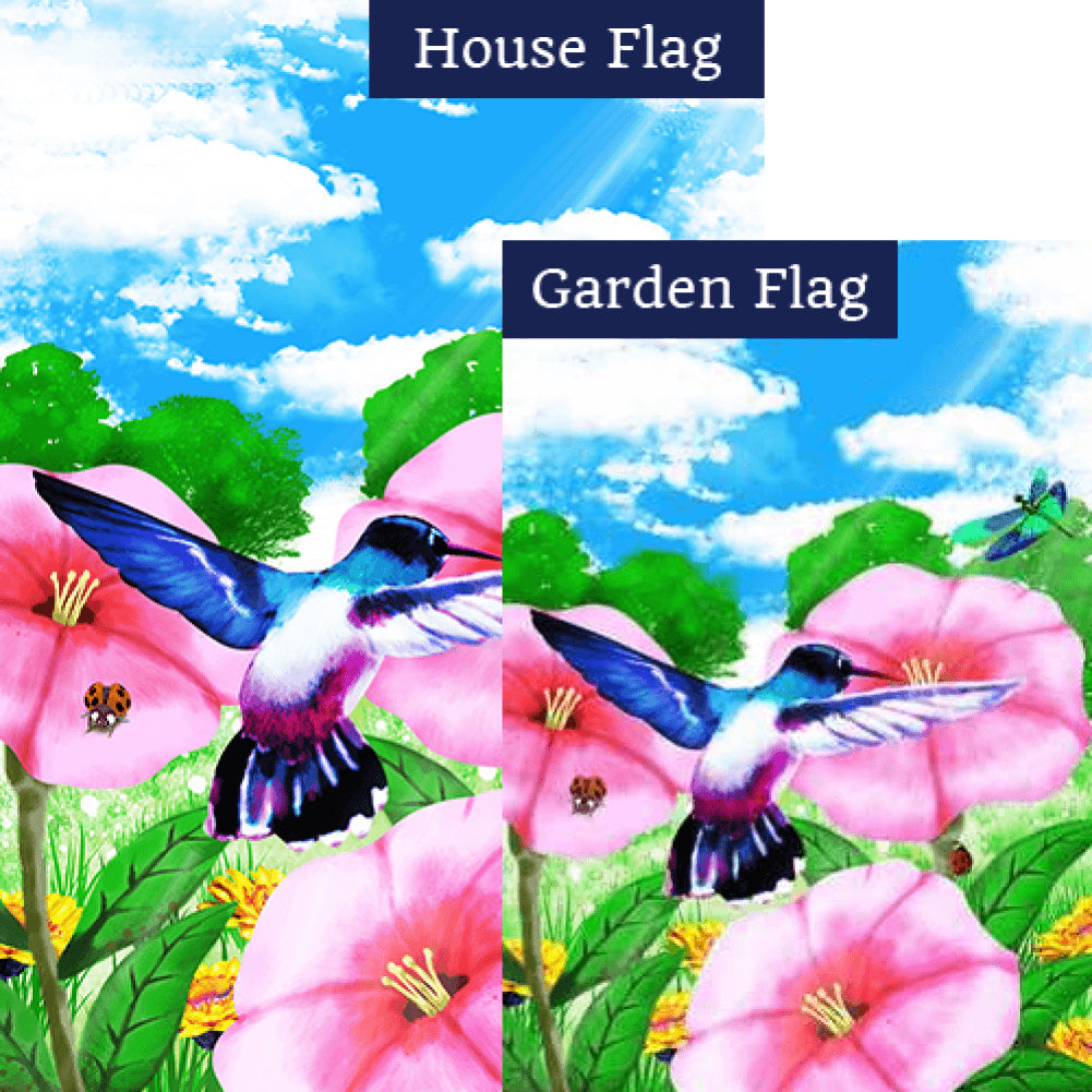 Watercolor Spring Hibiscus Flags Set (2 Pieces)