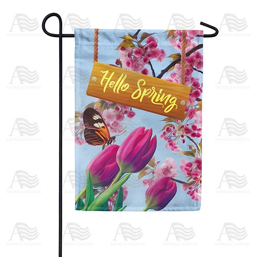 America Forever Hello Spring Tulips Double Sided Garden Flag: Flagsrus ...