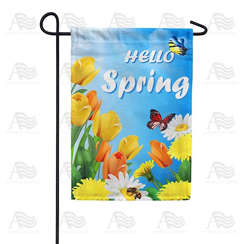 Hello Spring Sunshine Double Sided Garden Flag