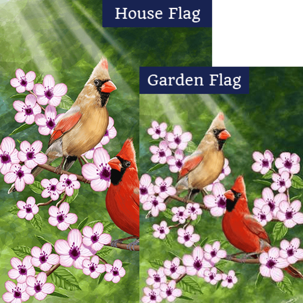 Spring Cardinals Flags Set (2 Pieces)