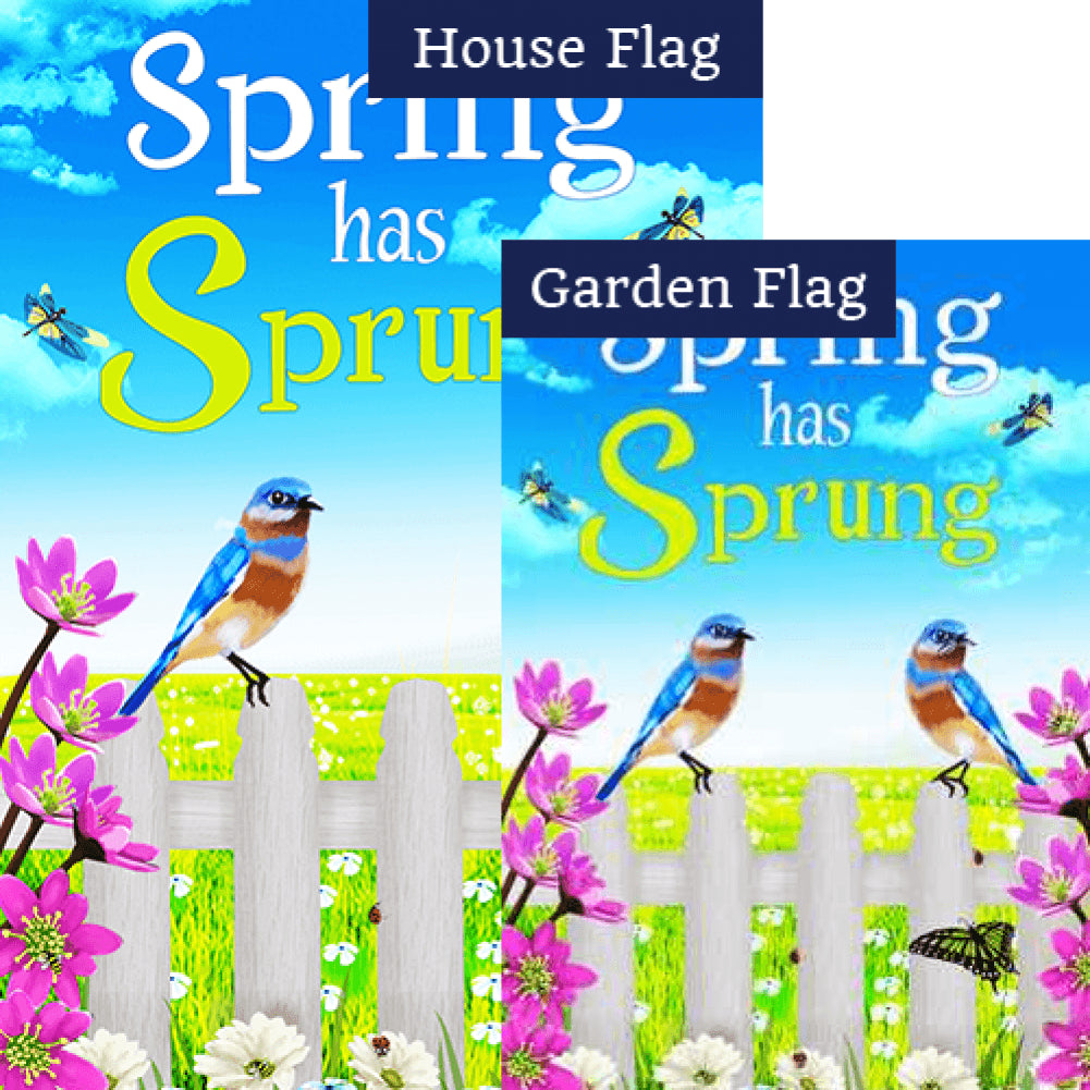 Bright Spring Flowers Flags Set (2 Pieces)