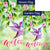 Purple Hummingbird Welcome Flags Set (2 Pieces)