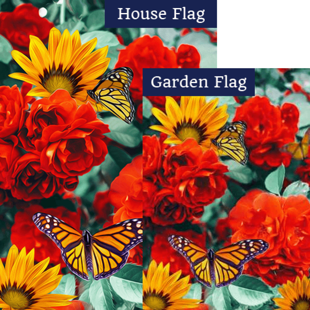 Monarch Butterflies Flags Set (2 Pieces)