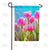 Pink Tulips Watercolor Double Sided Garden Flag