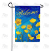 Buttercups Welcome Watercolor Double Sided Garden Flag