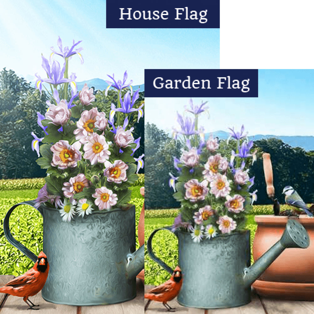 Watering Can Bouquet Welcome Flags Set (2 Pieces)