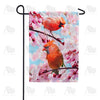 Cardinals In Cherry Tree Double Sided Garden Flag