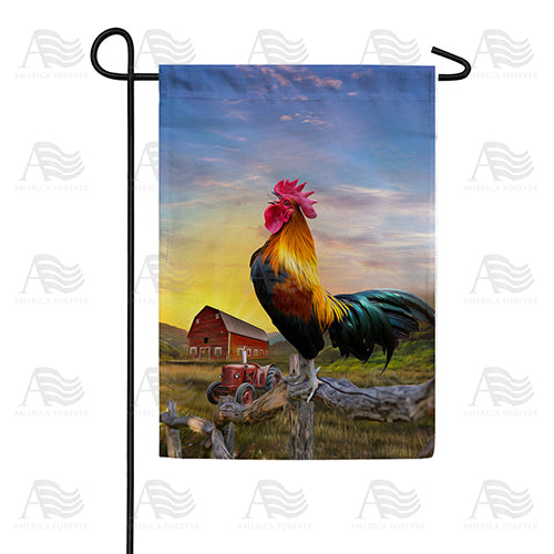 Cock-doodle-do! Double Sided Garden Flag