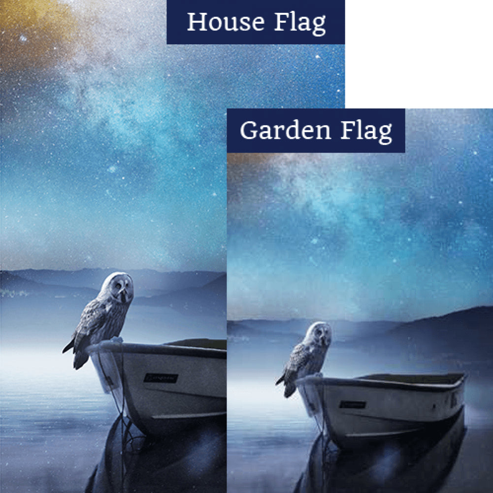 Mysterious Owl Double Sided Flags Set (2 Pieces)