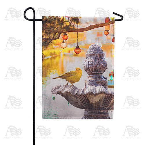 Yellow Summer Tanager Double Sided Garden Flag