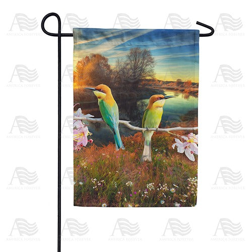 Chestnut Headed Bee Eaters Double Sided Garden Flag