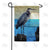 Heron At Ocean Sunset Double Sided Garden Flag