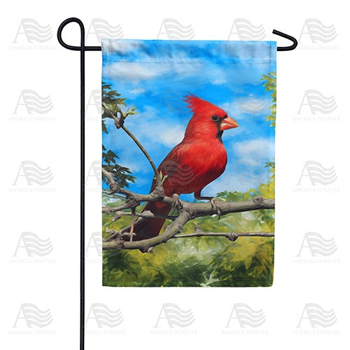 Handsome Mr. Cardinal Double Sided Garden Flag