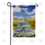 Bluebirds In Water Fountain Double Sided Garden Flag