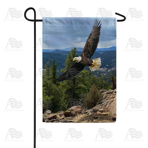 Eagle In Flight Double Sided Garden Flag