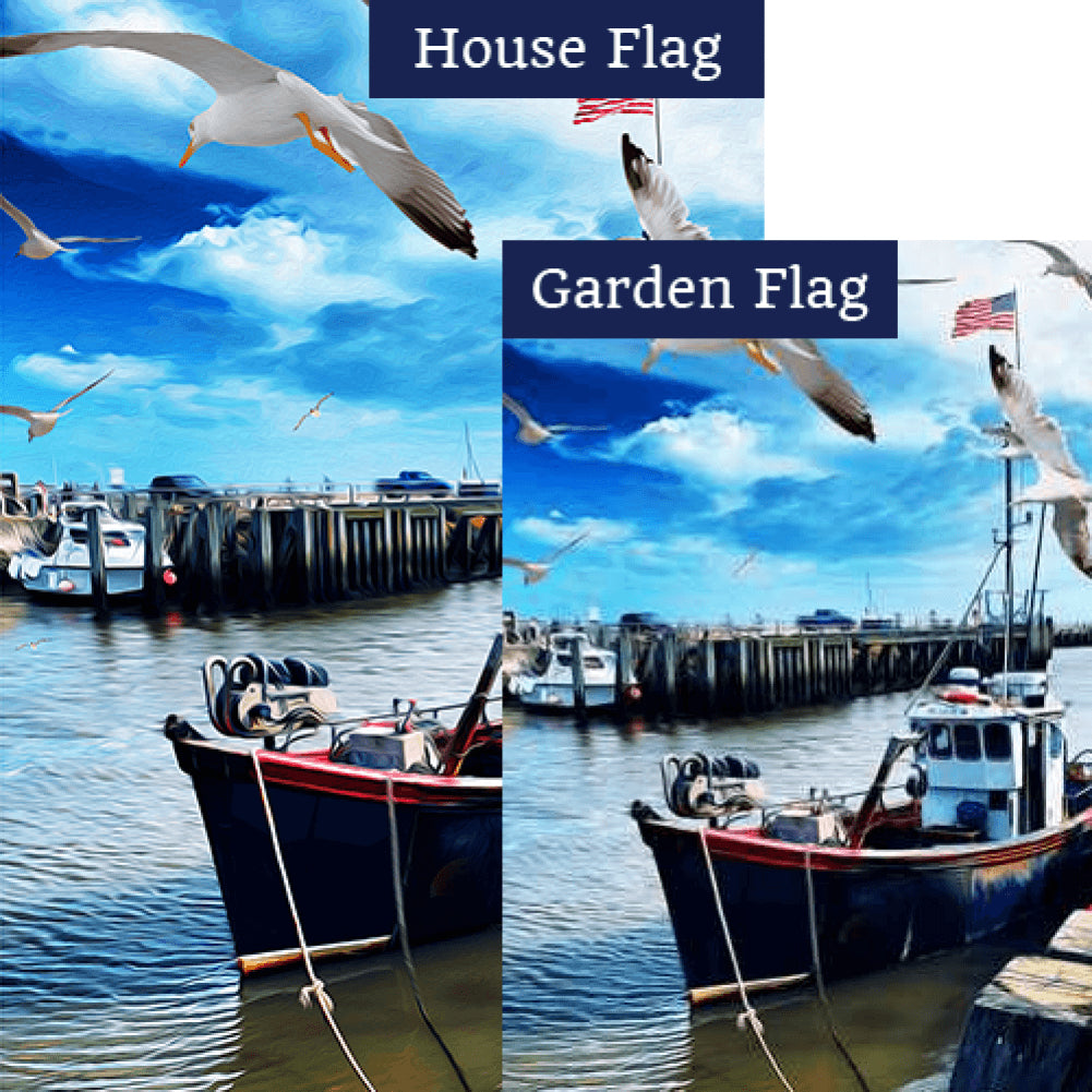 Marina Gulls Double Sided Flags Set (2 Pieces)