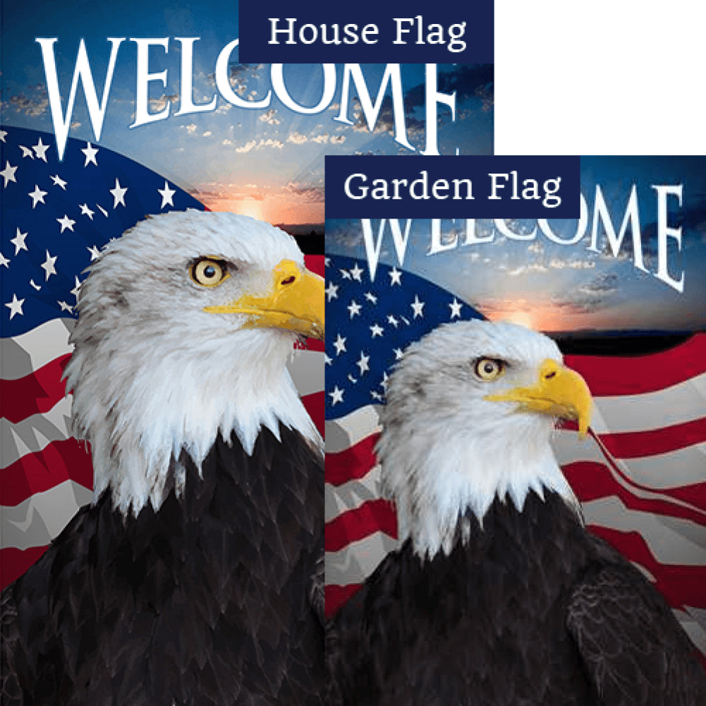 Face Of Freedom Double Sided Flags Set (2 Pieces)