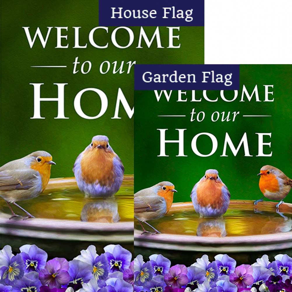 Songbird Welcome To Our Home Double Sided Flags Set (2 Pieces)