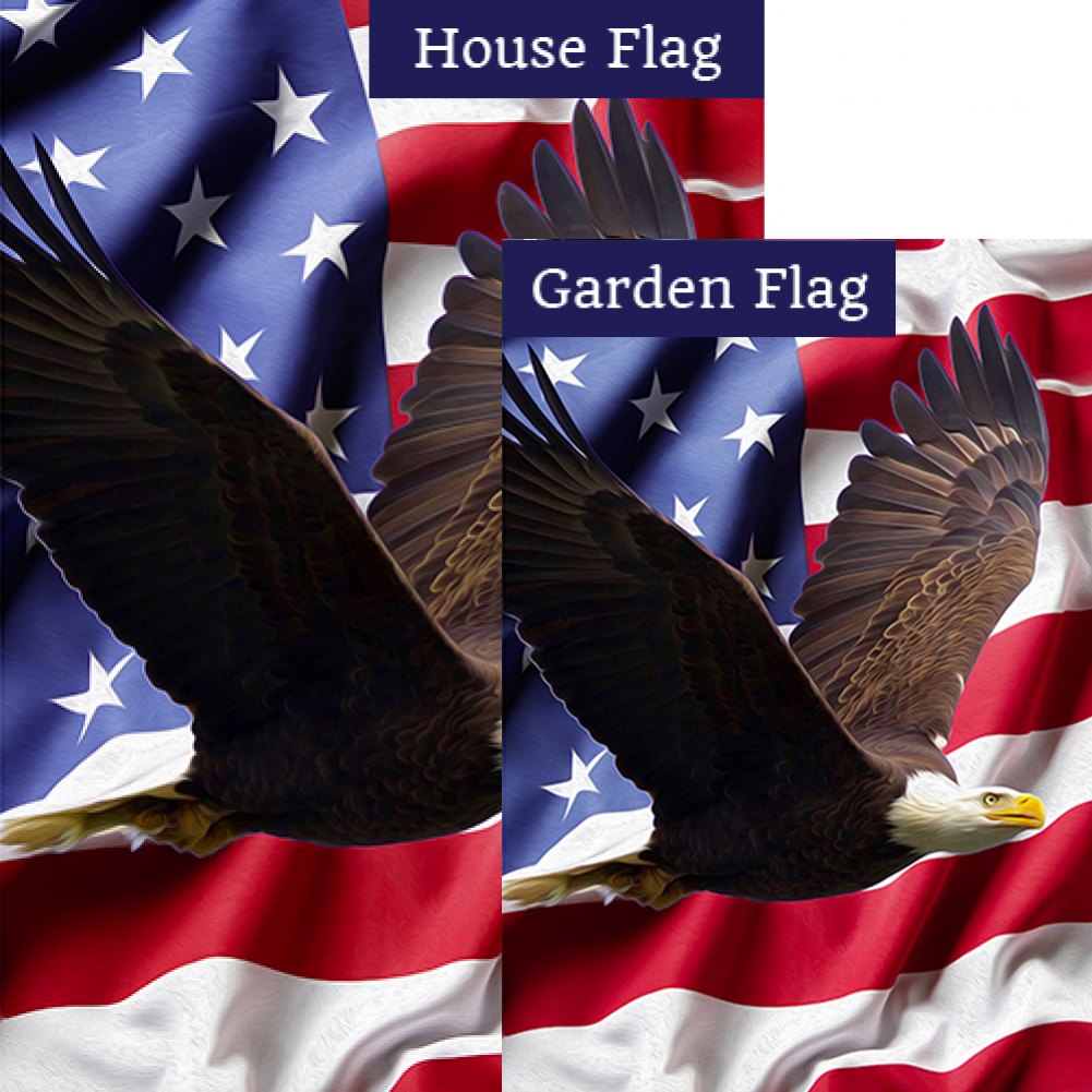Wings Of Freedom Double Sided Flags Set (2 Pieces)